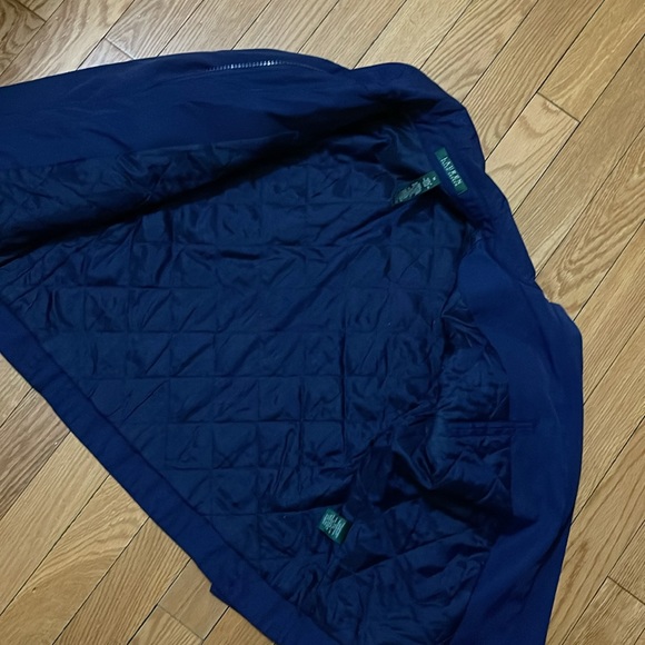 Lauren Ralph Lauren size medium Royal Blue zip up moto style jacket - Picture 4 of 10